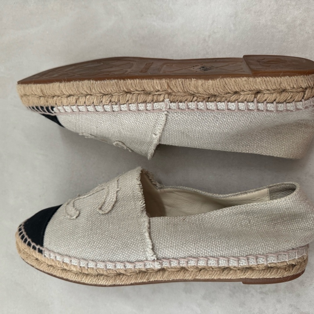 CHANEL Canvas Espadrilles, Lambskin insoles - Picture 10 of 14